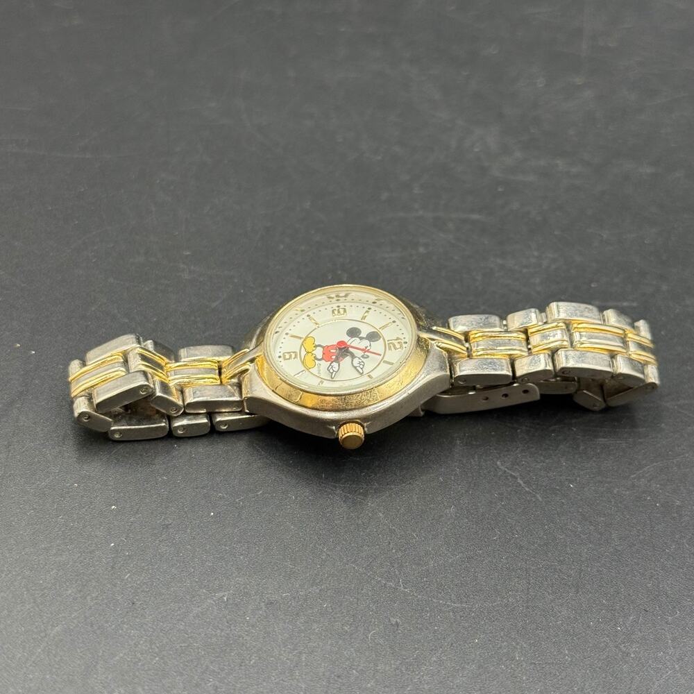 Disney Mickey Mouse Watch Women's Two Tone Bracelet Watch Classic Mickey - Picture 3 of 9